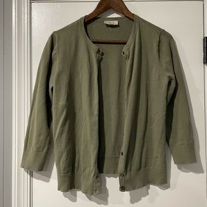 LOFT Womens Quarter Sleeve Cardigan